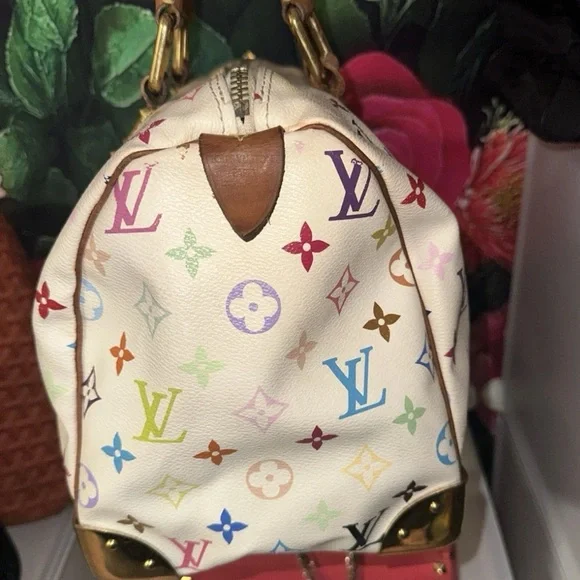 Louis Vuitton Multicolor Monogram Murakami Handbag Speedy 30 Vintage Bag - Picture 5 of 17